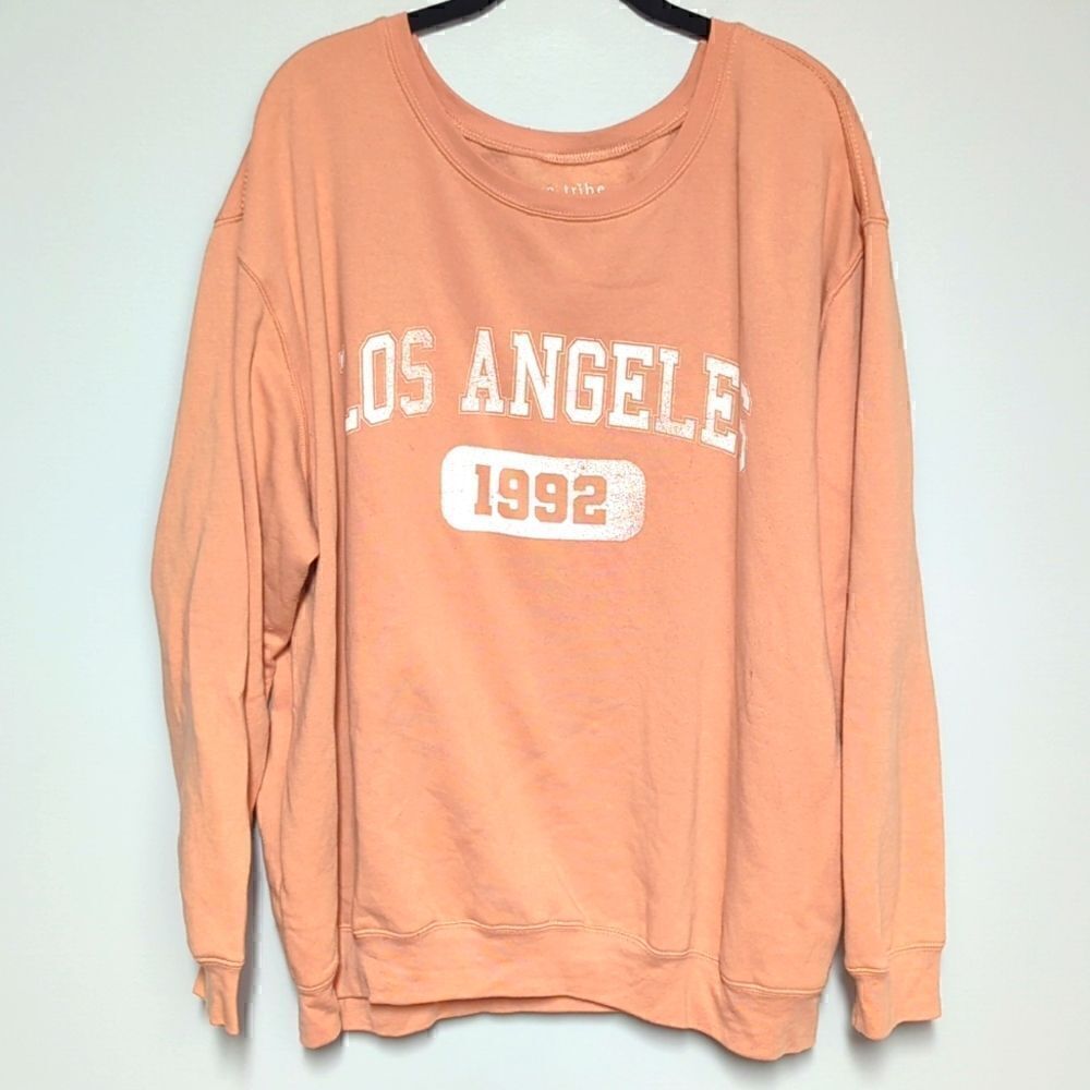 Love Tribe Orange Graphic Sweatshirt
